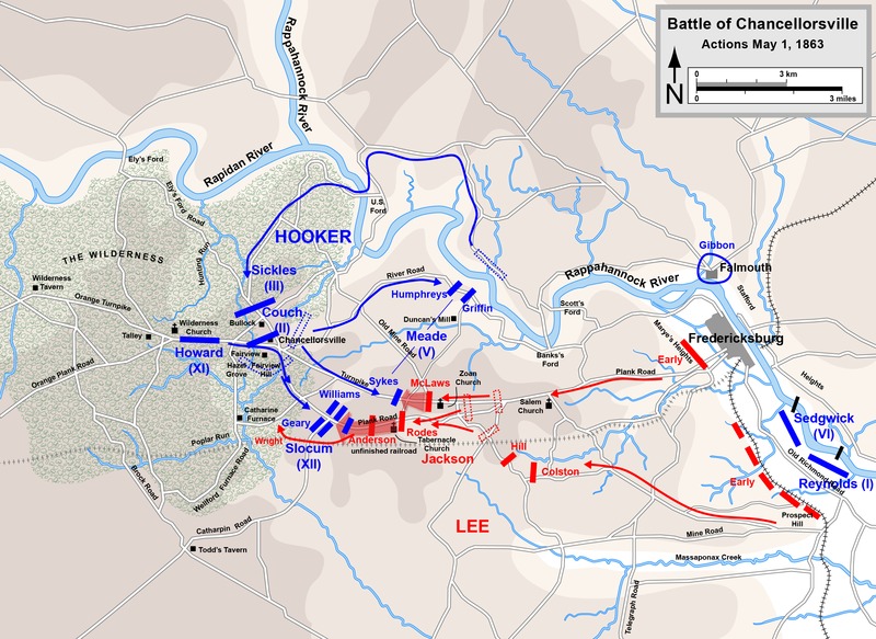 Map of Chancellorsville May 1