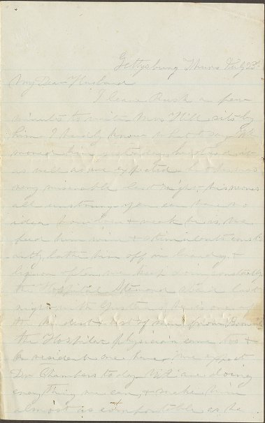 Mrs. Cady to Mr. Cady July 23, 1863 pg. 1