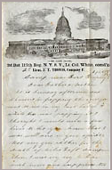 Image of a letter written by Private George W. Pearl, 117th New York Regiment